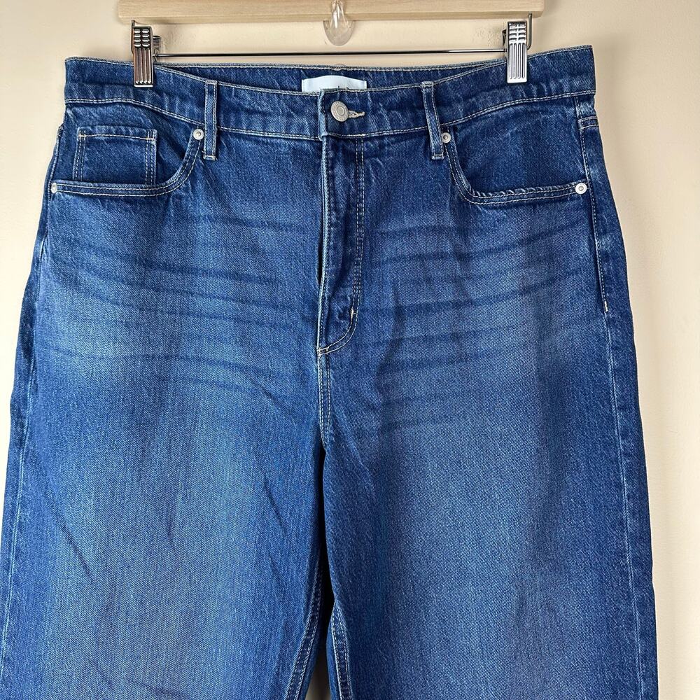 LOFT Wide Leg Jeans Womens 32/14 Blue High Rise Denim NWT Festival Baggy Indie - Picture 2 of 11